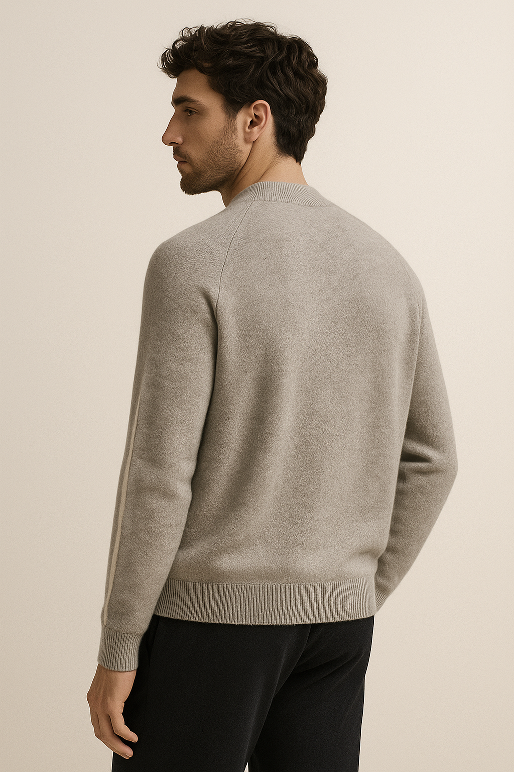 Emiral Cashmere Zip Knit Grey - Emiral Couture