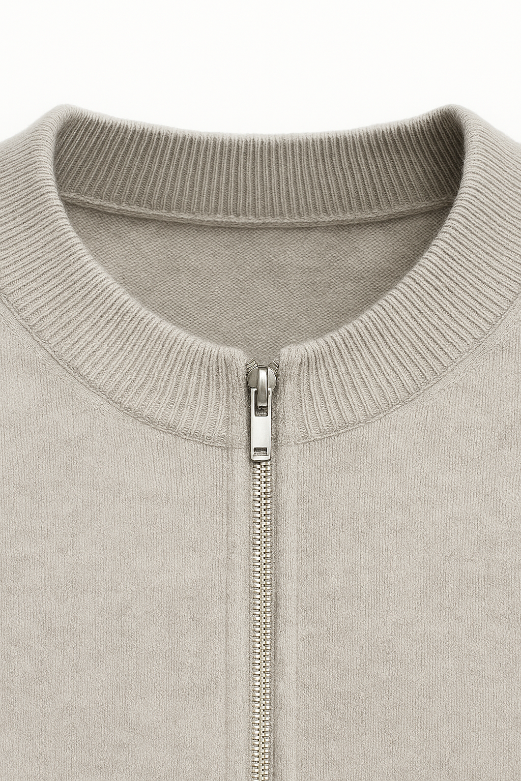 Emiral Cashmere Zip Knit Grey - Emiral Couture