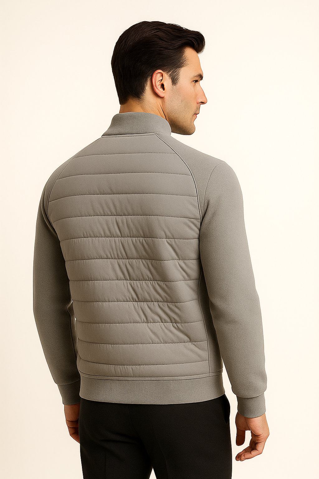 Emiral Couture Sorrento wool padded jacket in light grey with a stylish design and cozy fit.