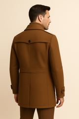 Melvin Field Coat Orange - Emiral Couture