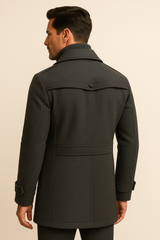 Melvin Field Coat Grey - Emiral Couture