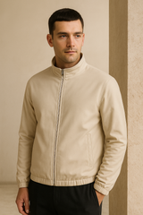 Reverso Bomber Jacket Ivory - Emiral Couture