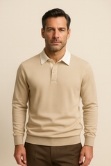 Polo Knit Beige - Emiral Couture