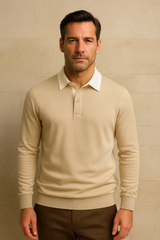 Polo Knit Beige - Emiral Couture