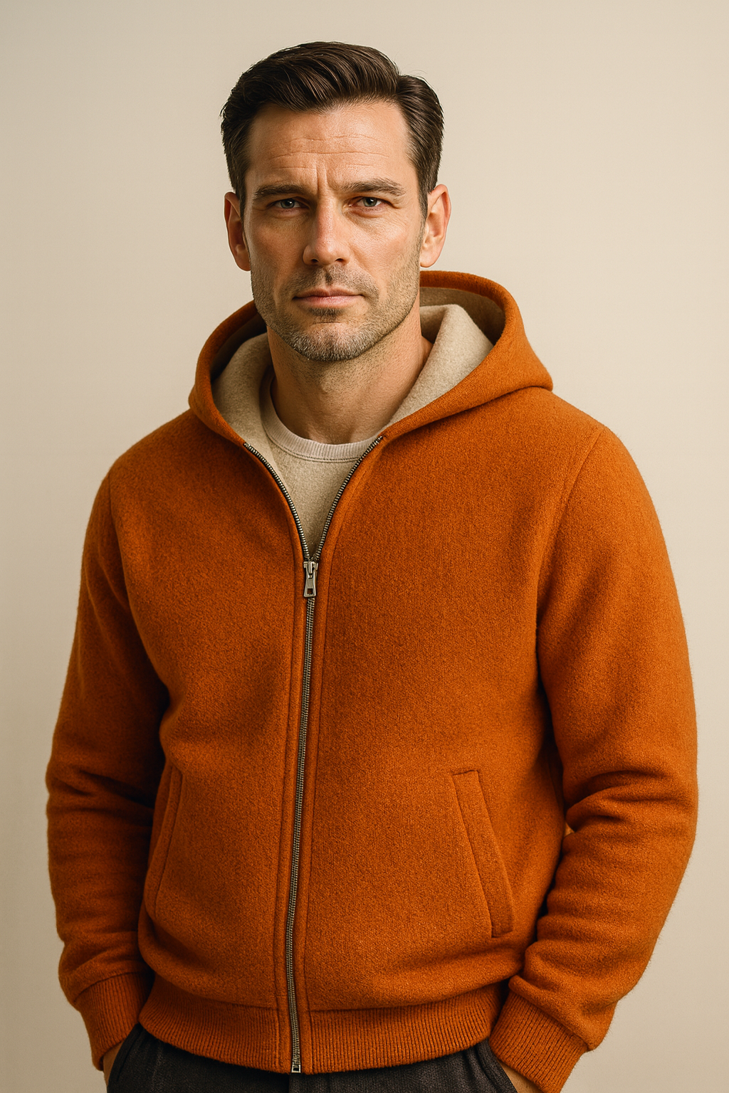 Calinto Hooded Zip Knit - Emiral Couture