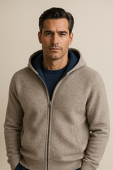 Calinto Hooded Zip Knit - Emiral Couture