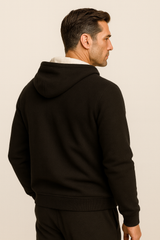 Emiral Couture Calinto hooded zip knit in a stylish, textured design, perfect for casual or layered outfits.