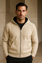 Calinto Hooded Zip Knit - Emiral Couture