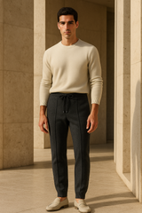 Sartore Cashmere Trousers Dark Grey - Emiral Couture