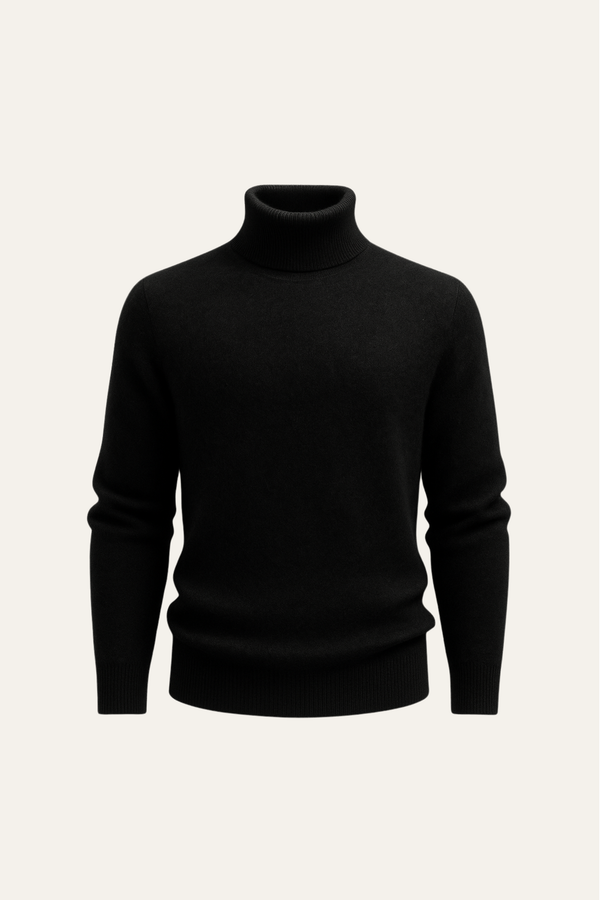 Carezza Cashmere Turtleneck Black