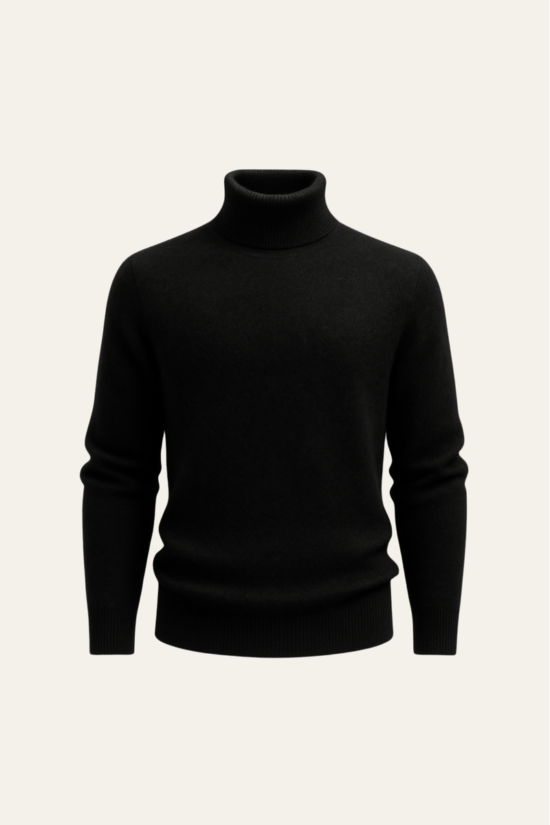 Carezza Cashmere Turtleneck Black