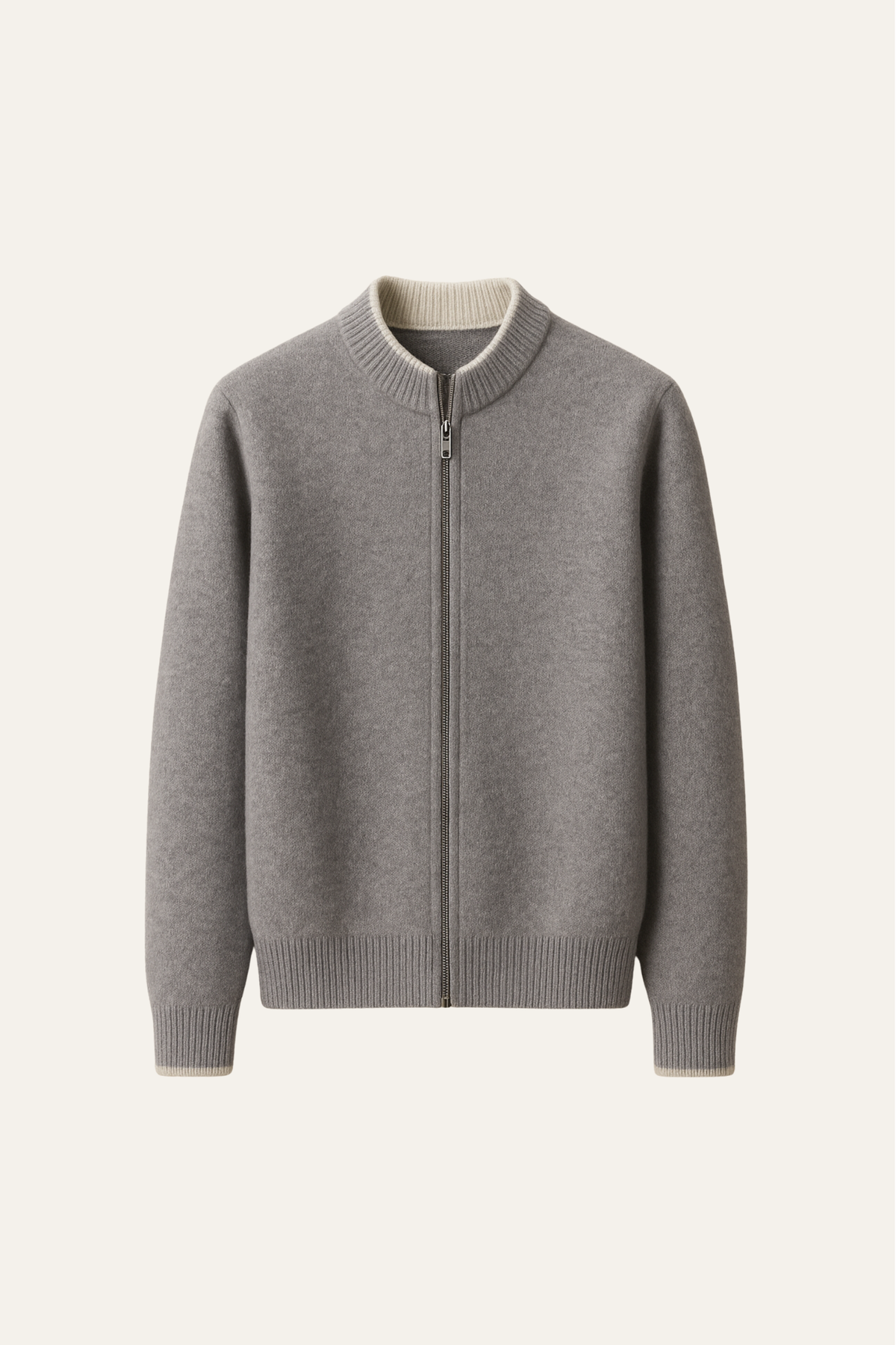 Leonardo Zip Cardigan Grey