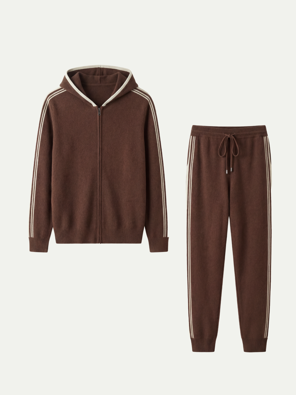 Sion Cashmere Tracksuit Brown