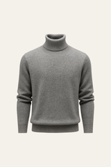 Carezza Cashmere Turtleneck Grey - Emiral Couture