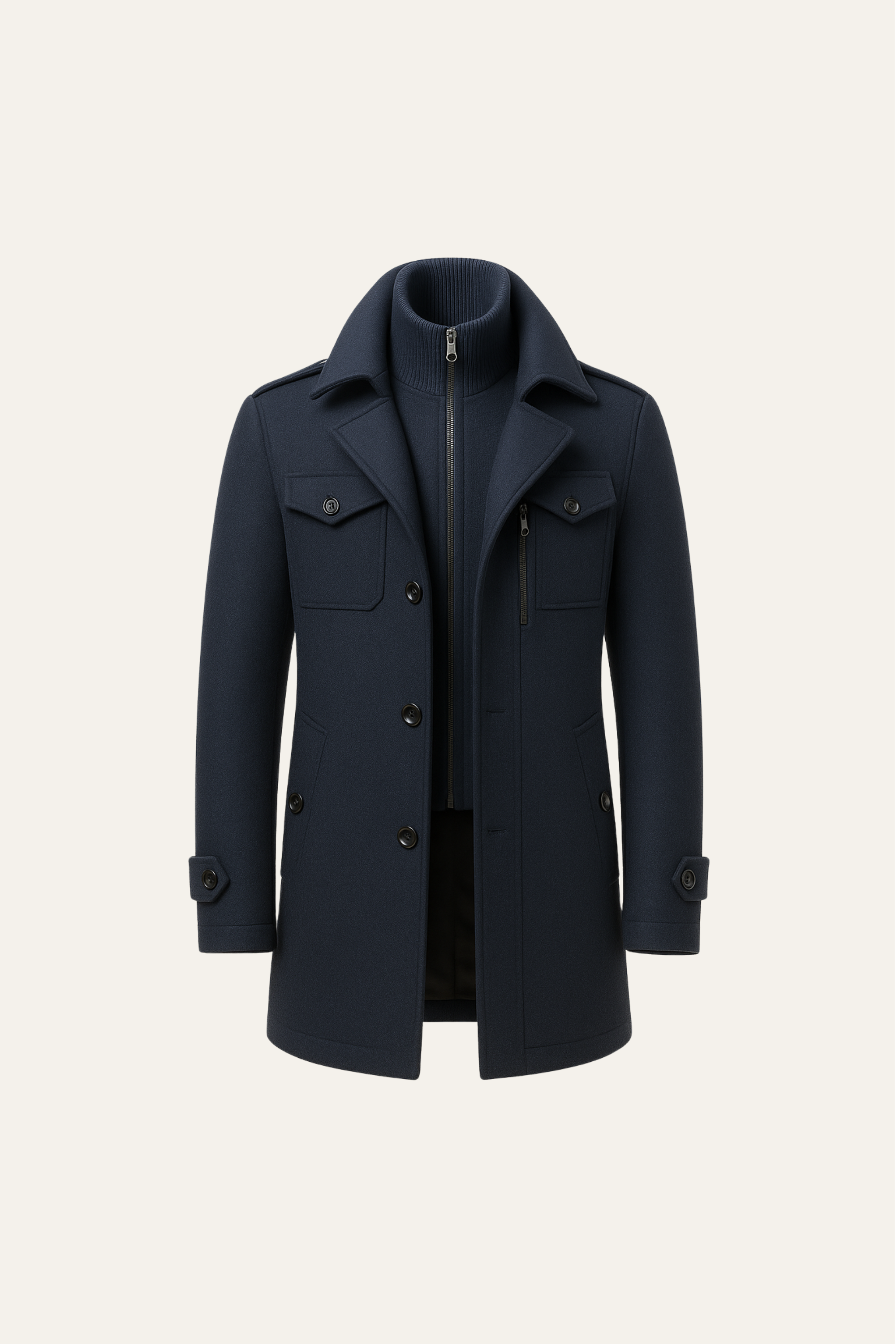 Melvin Field Coat Navy - Emiral Couture