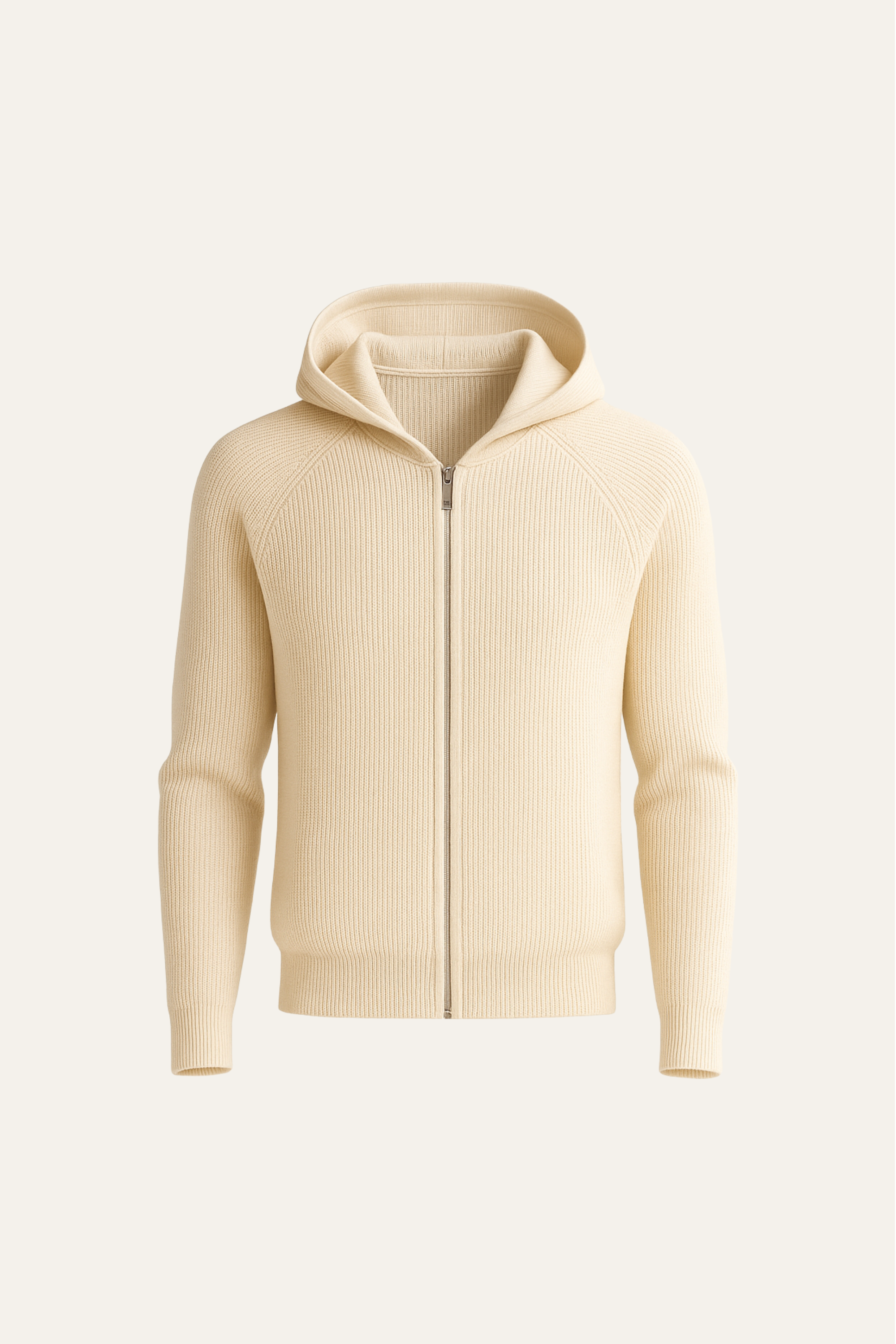 Amici Merino Hooded Sweater Beige - Emiral Couture