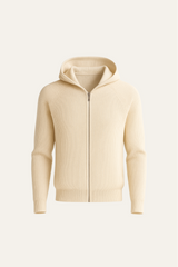 Amici Merino Hooded Sweater Beige - Emiral Couture