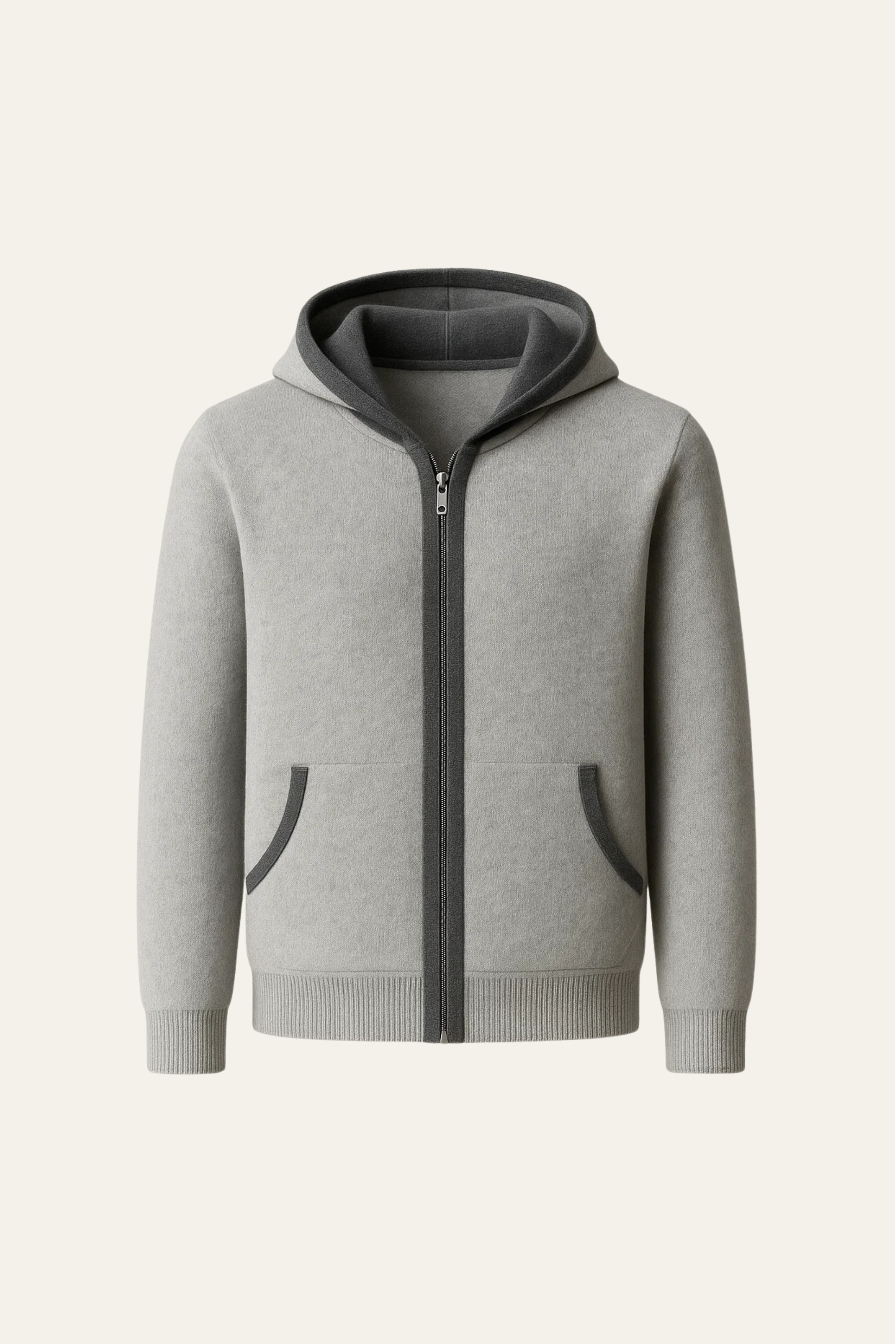 Sorano Hooded Cardigan Grey - Emiral Couture