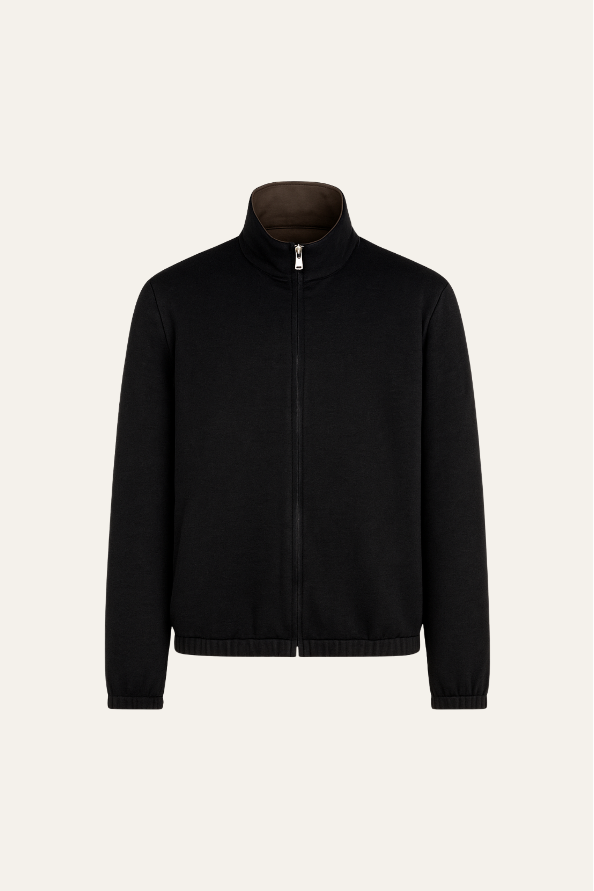 Brown Reverso Bomber Jacket by Emiral Couture, featuring a stylish design and sleek silhouette for a modern look.
