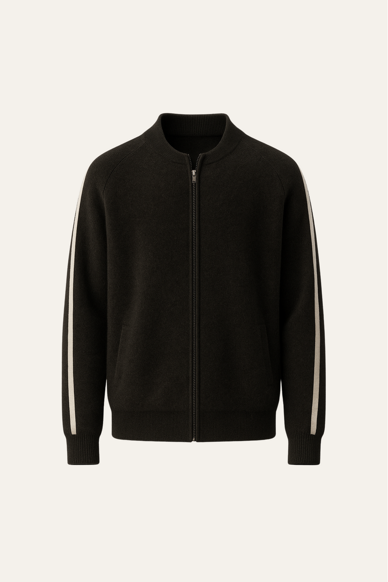 Havren Cashmere Zip Knit Black