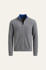 Georgio Reversible Cashmere Zip Knit Navy