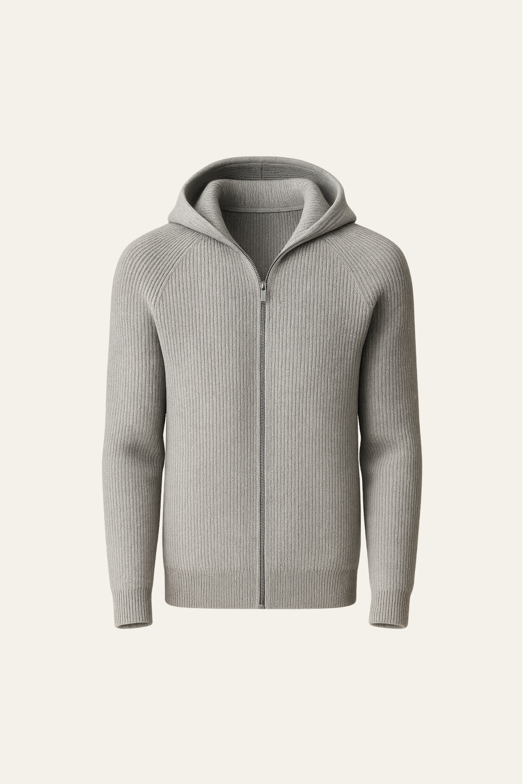 Amalfi Merino Hooded Sweater Grey - Emiral Couture