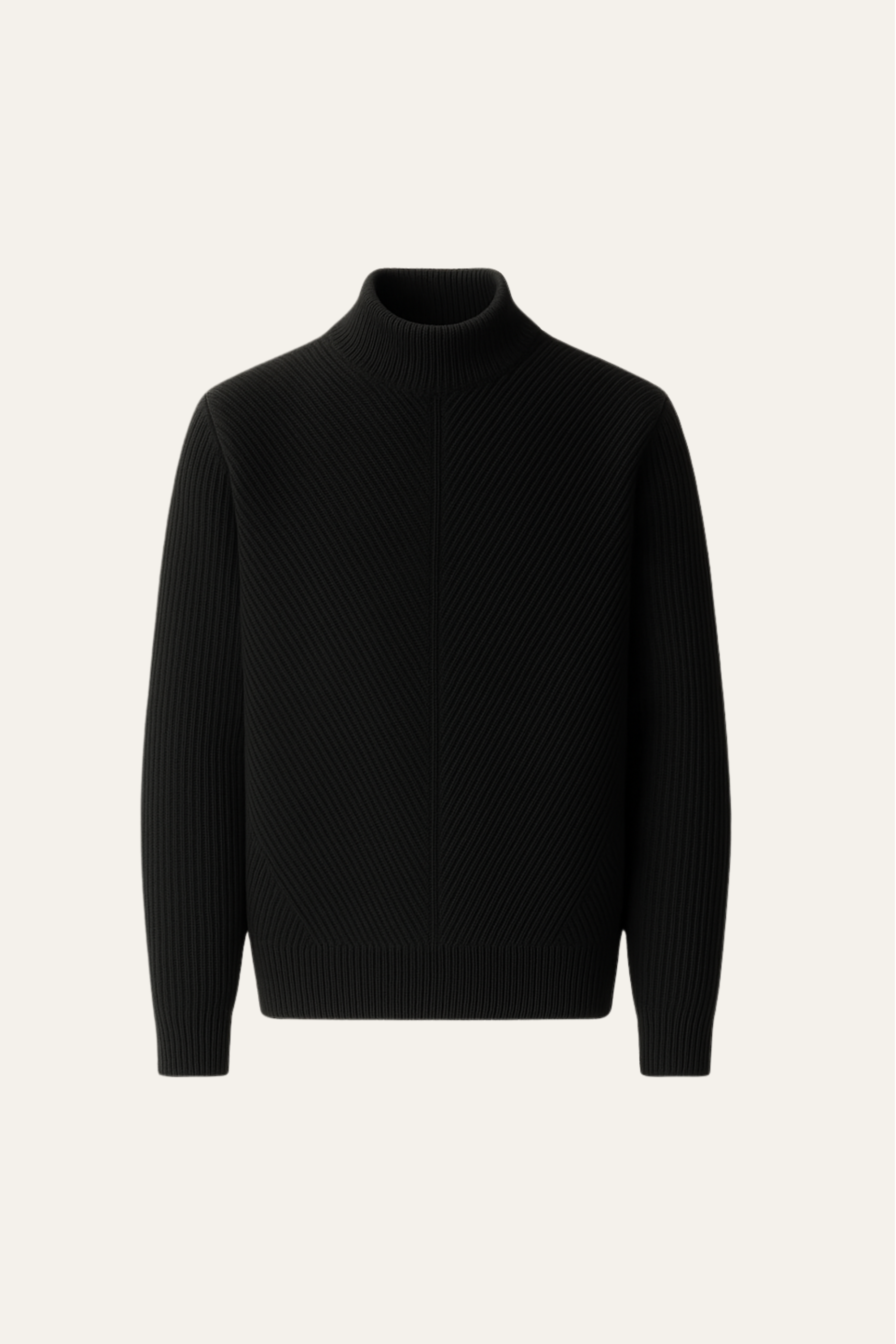 Lucente Merino Wool Knit Black - Emiral Couture