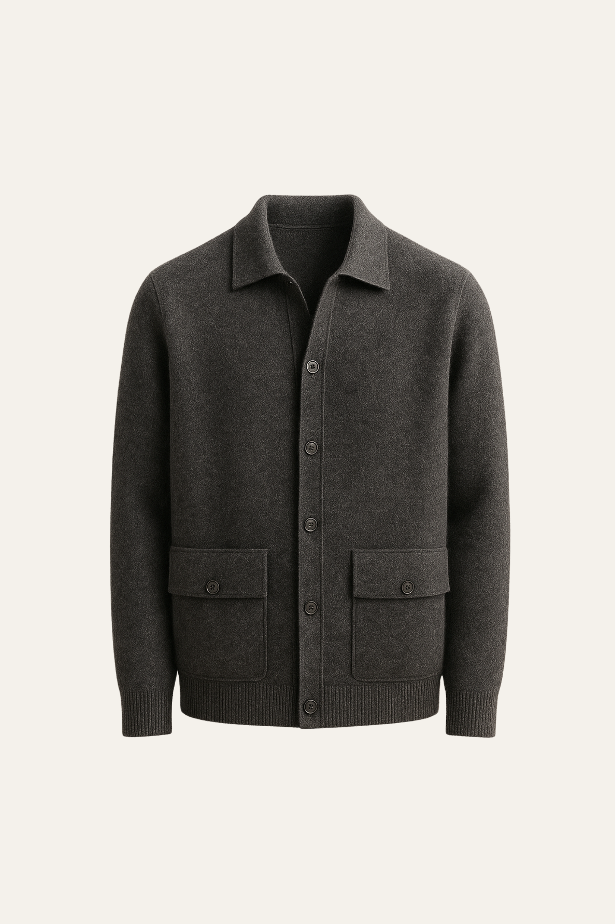 Vicenza Cashmere Cardigan Dark Grey - Emiral Couture
