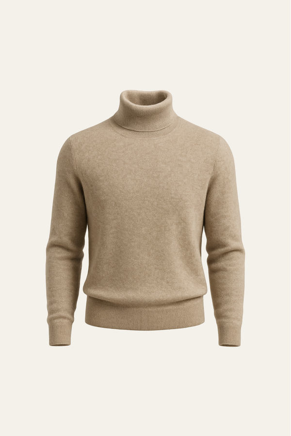 Carezza Cashmere Turtleneck Dark Beige