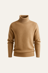 Carezza Cashmere Turtleneck Brown - Emiral Couture