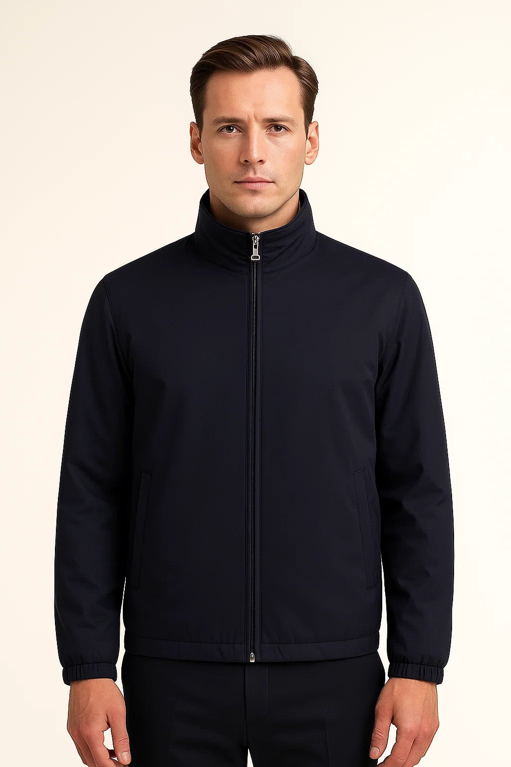 Reverso Bomber Jacket Navy - Emiral Couture