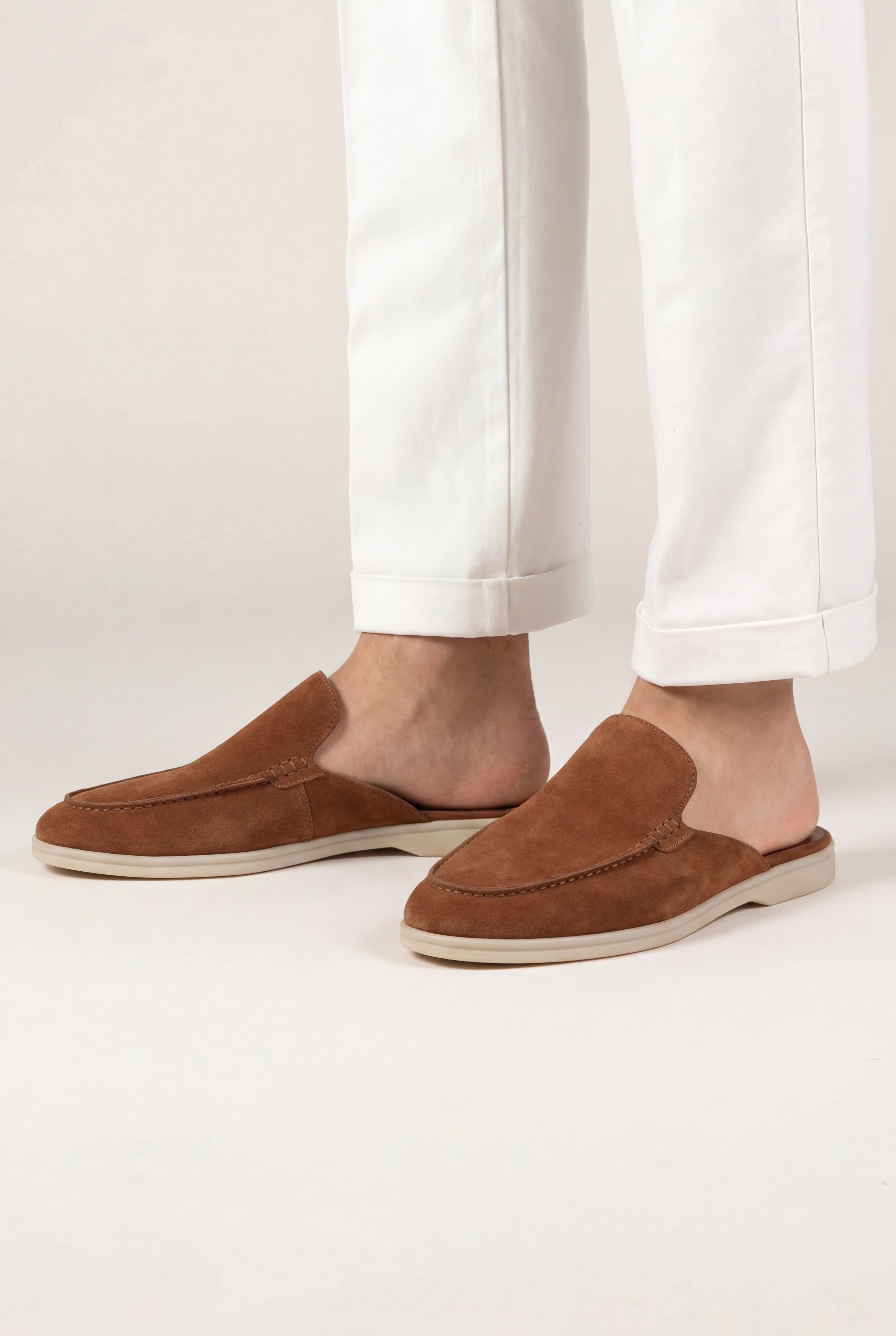 Maroon Suède Yacht Mule