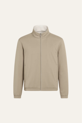 Taupe Emiral Couture Reverso Bomber Jacket with a stylish, lightweight design and ribbed cuffs and hem.