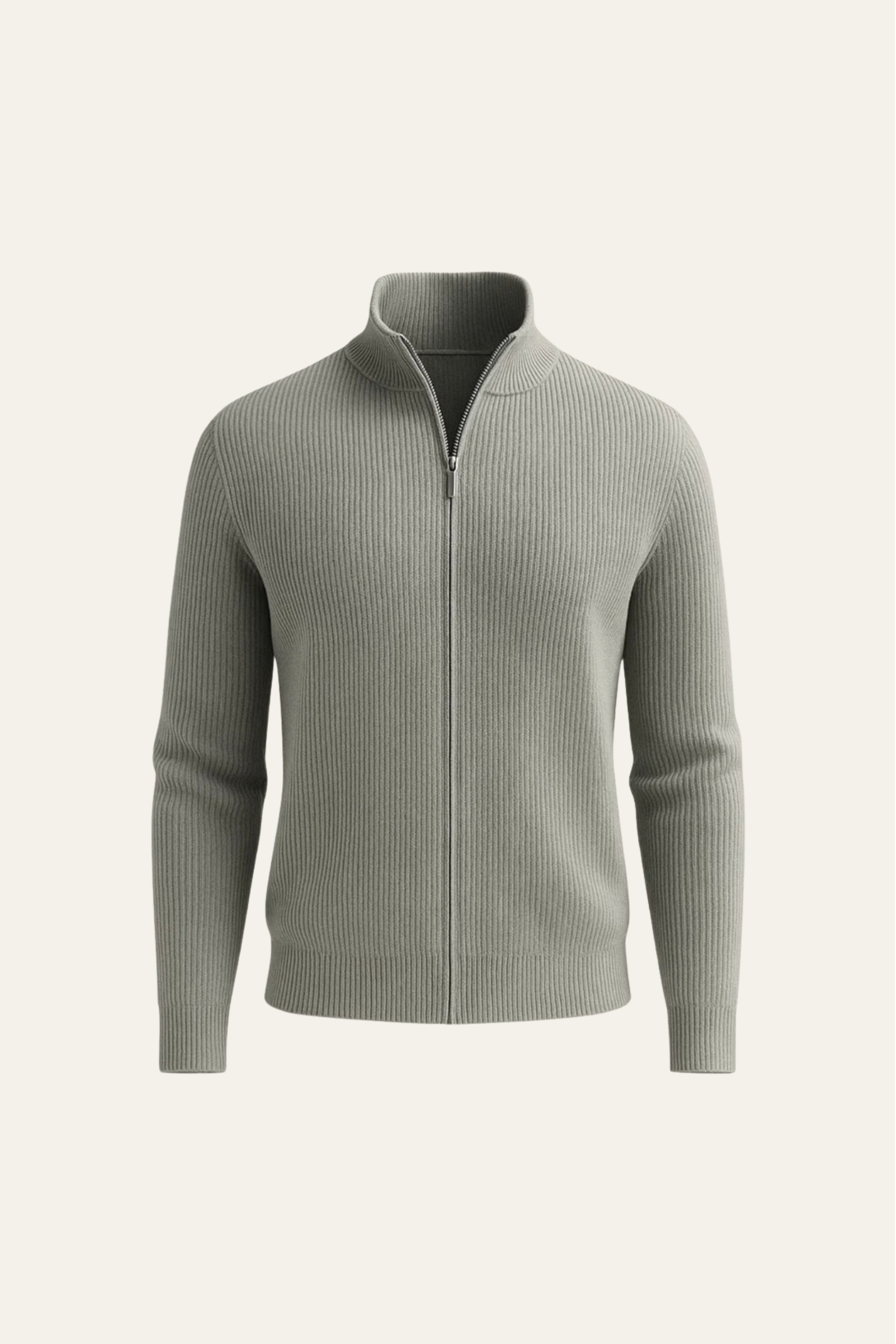 Nobile Cashmere Cardigan Grey Green - Emiral Couture
