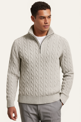 Bergamo Cable Knit Grey - Emiral Couture