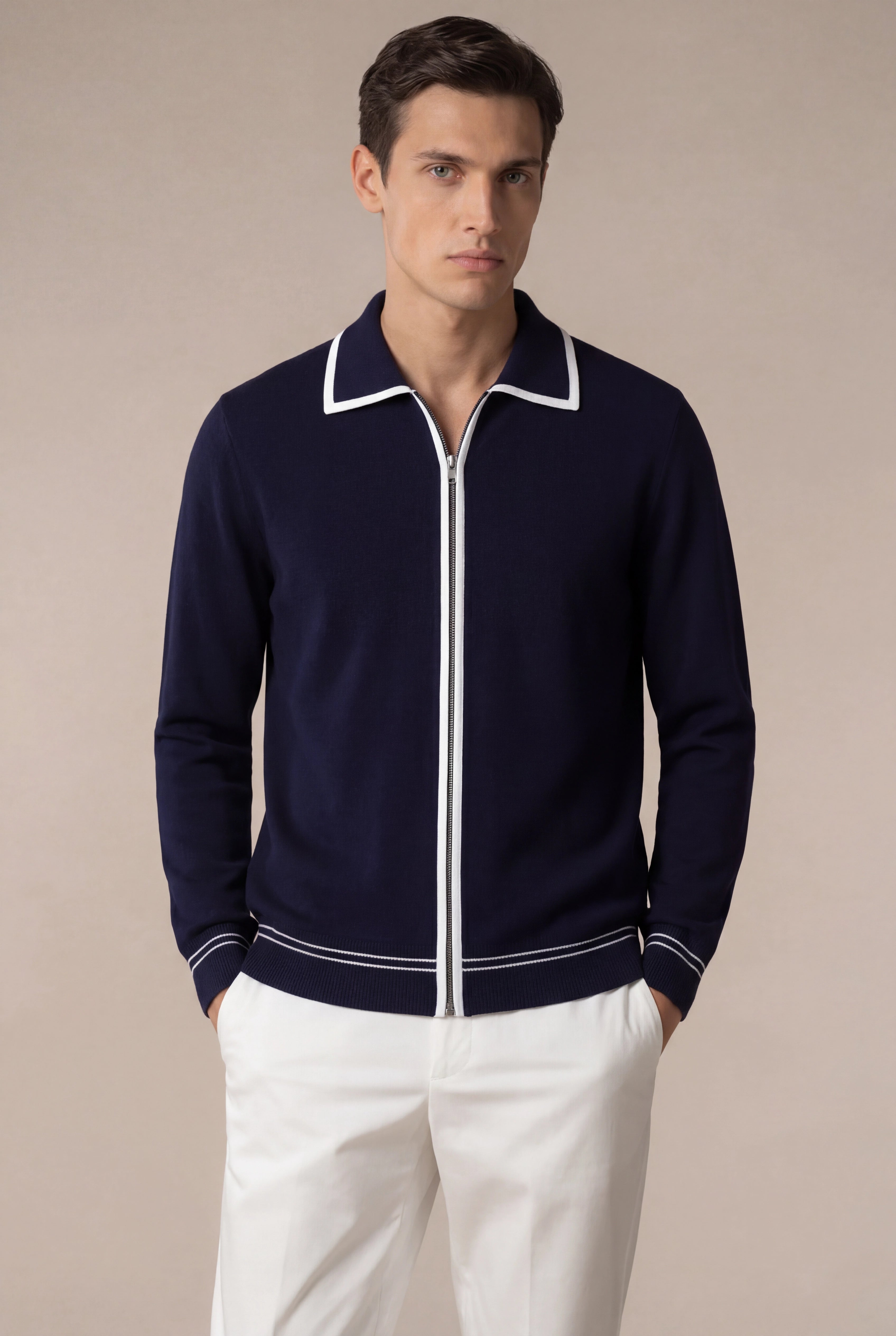 Carveli Classic City Zip Up Navy