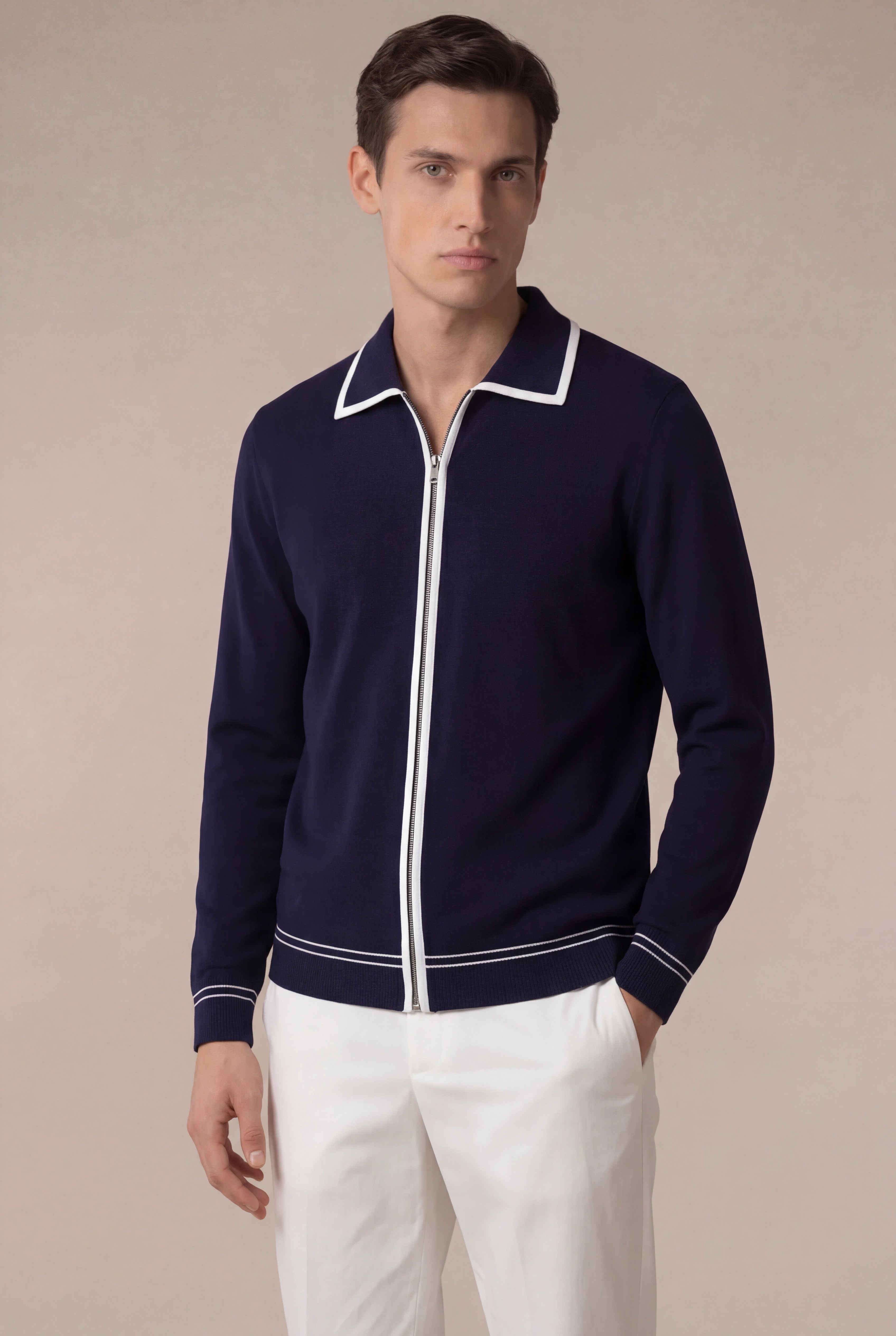 Carveli Classic City Zip Up Navy