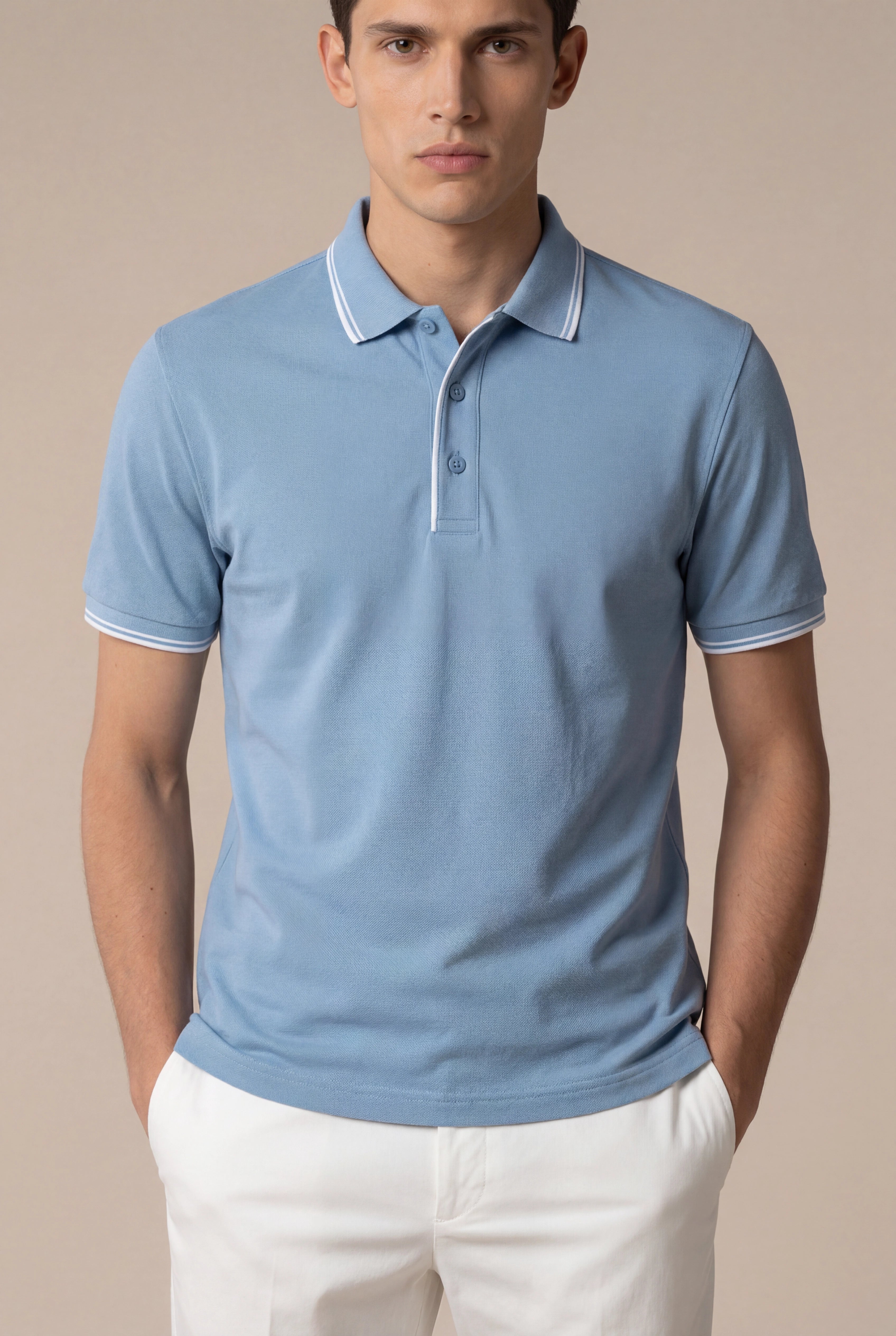 Statement Polo Light Blue