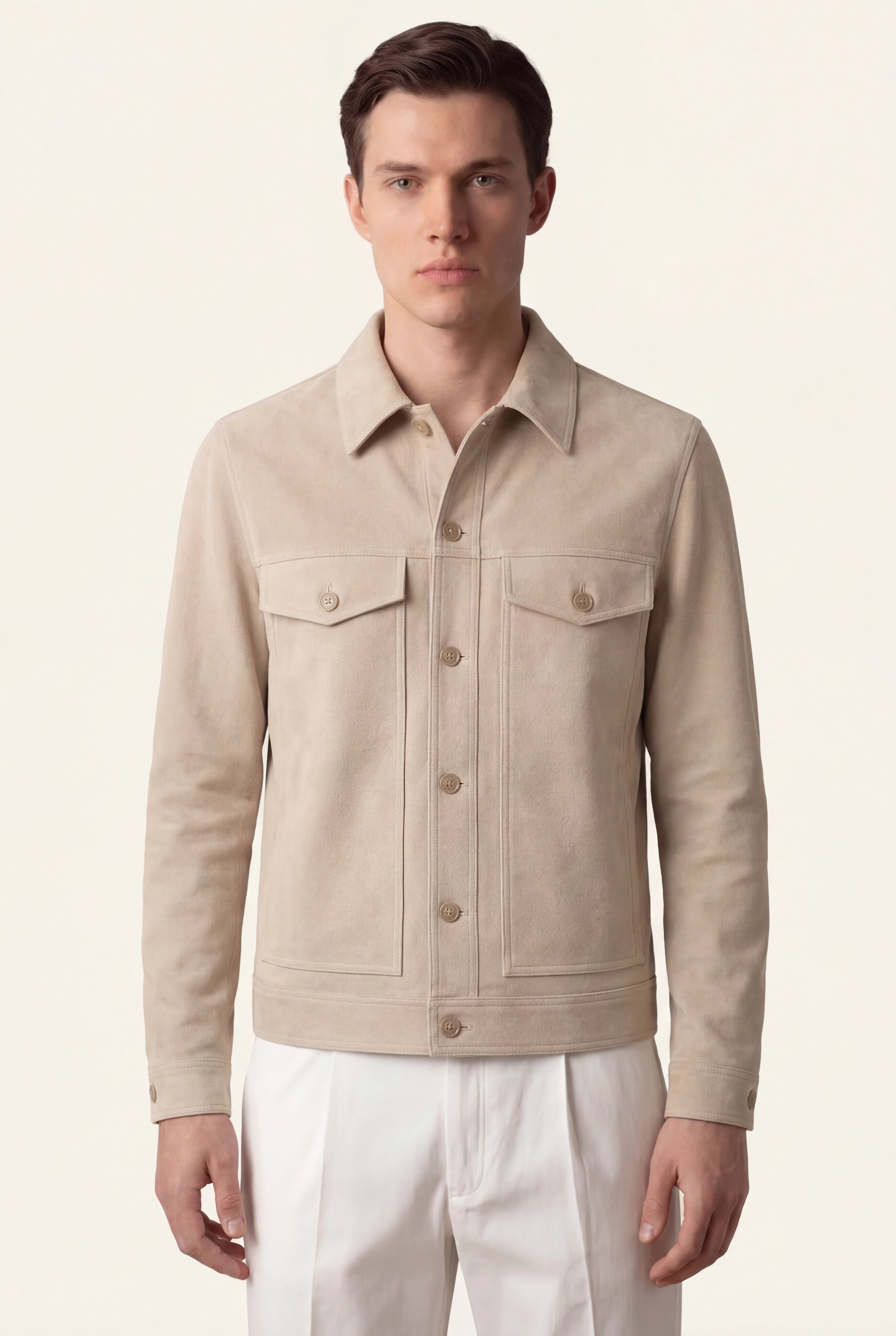 Beige Light Suede Jacket