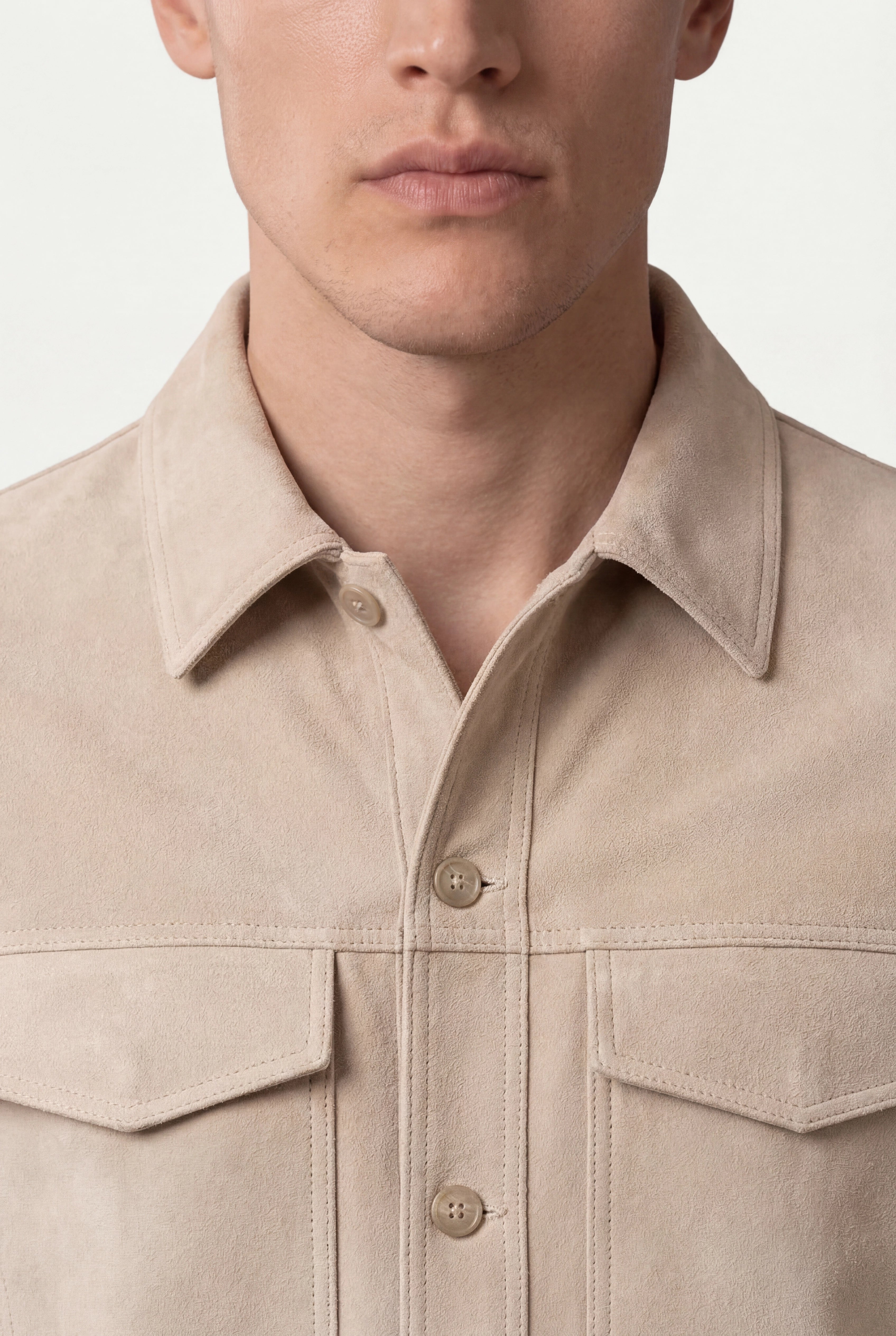 Beige Light Suede Jacket