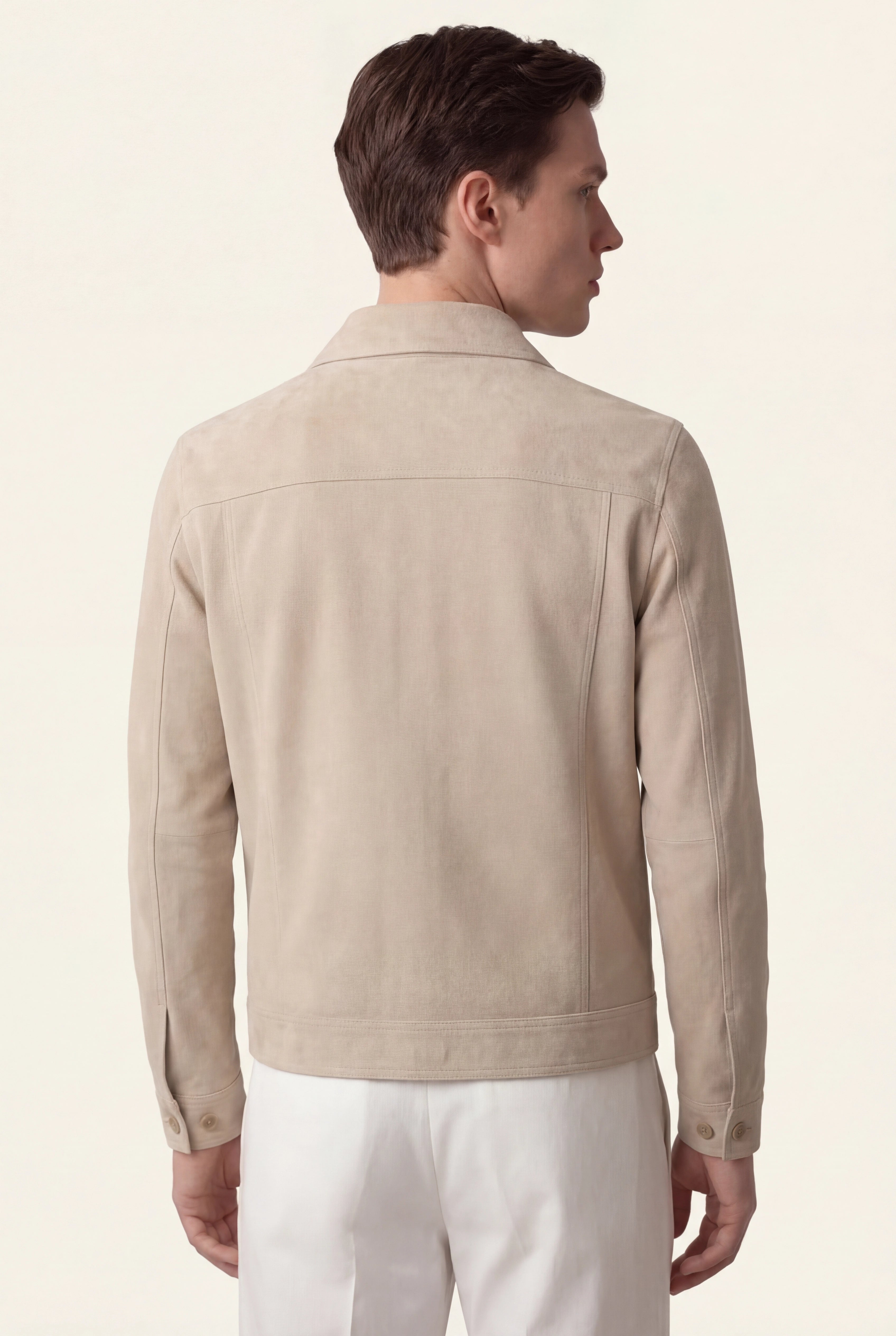 Light Beige Suede Jacket