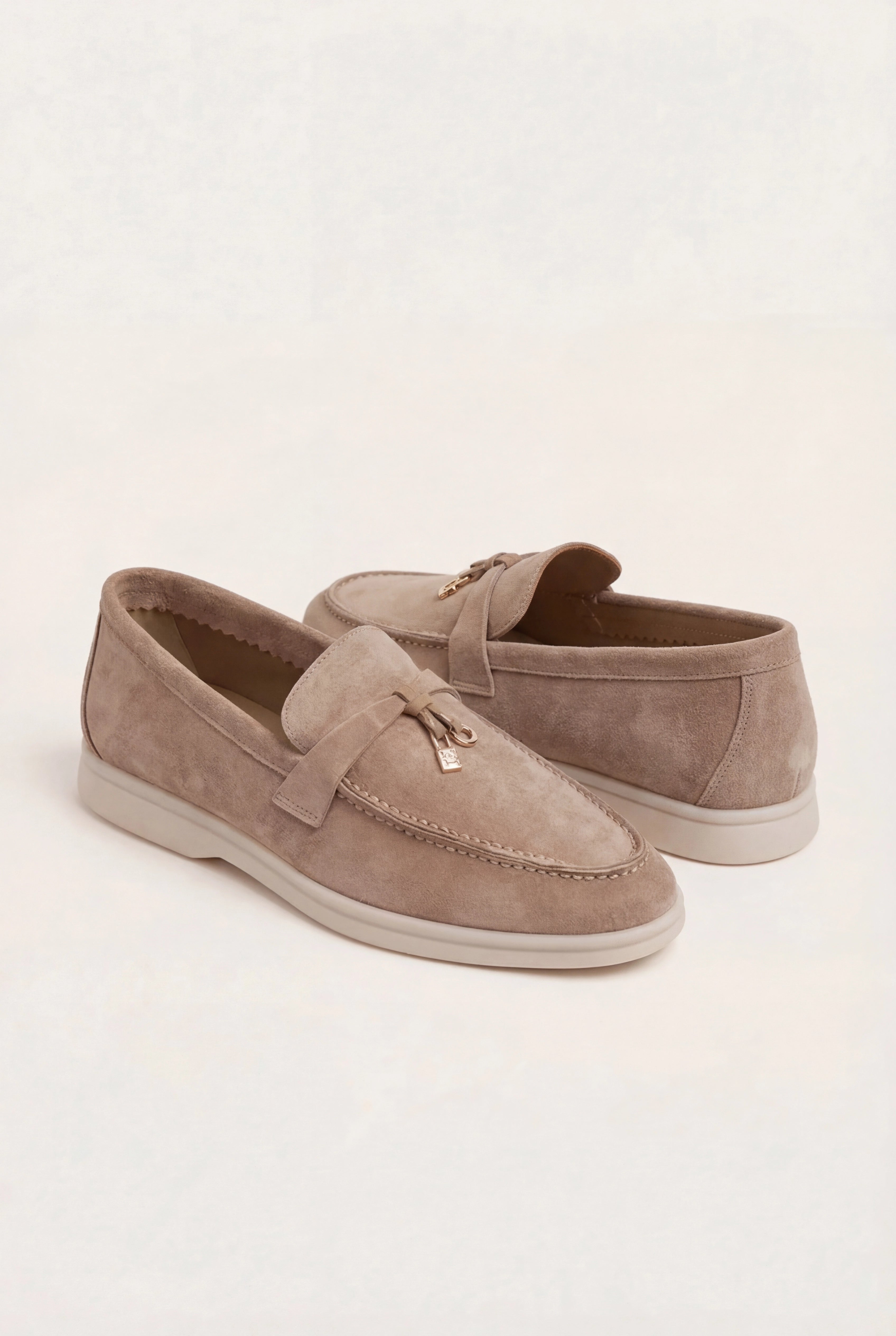 Lusso Beige Suede Loafer