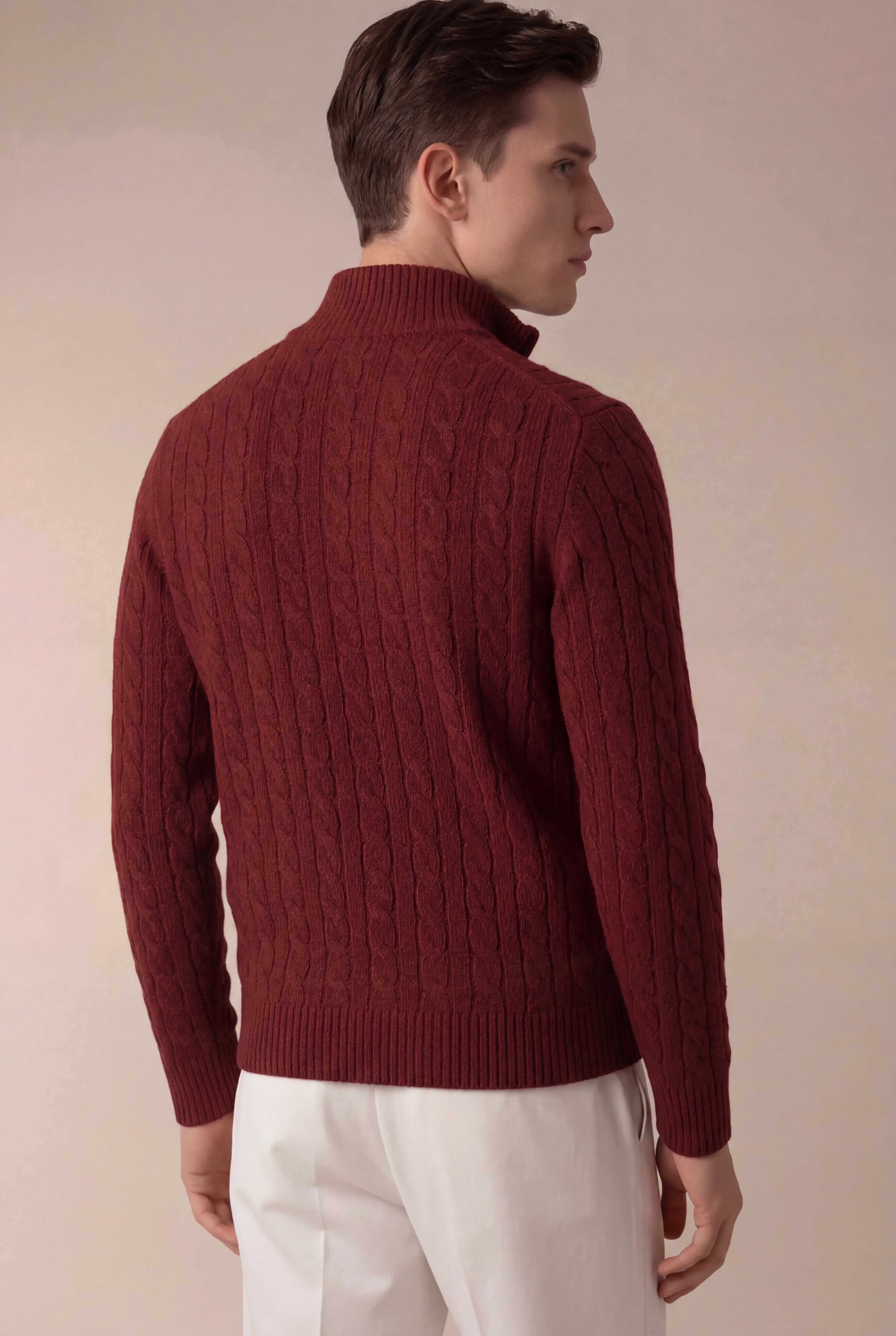Sero Cable Knit Burgundy