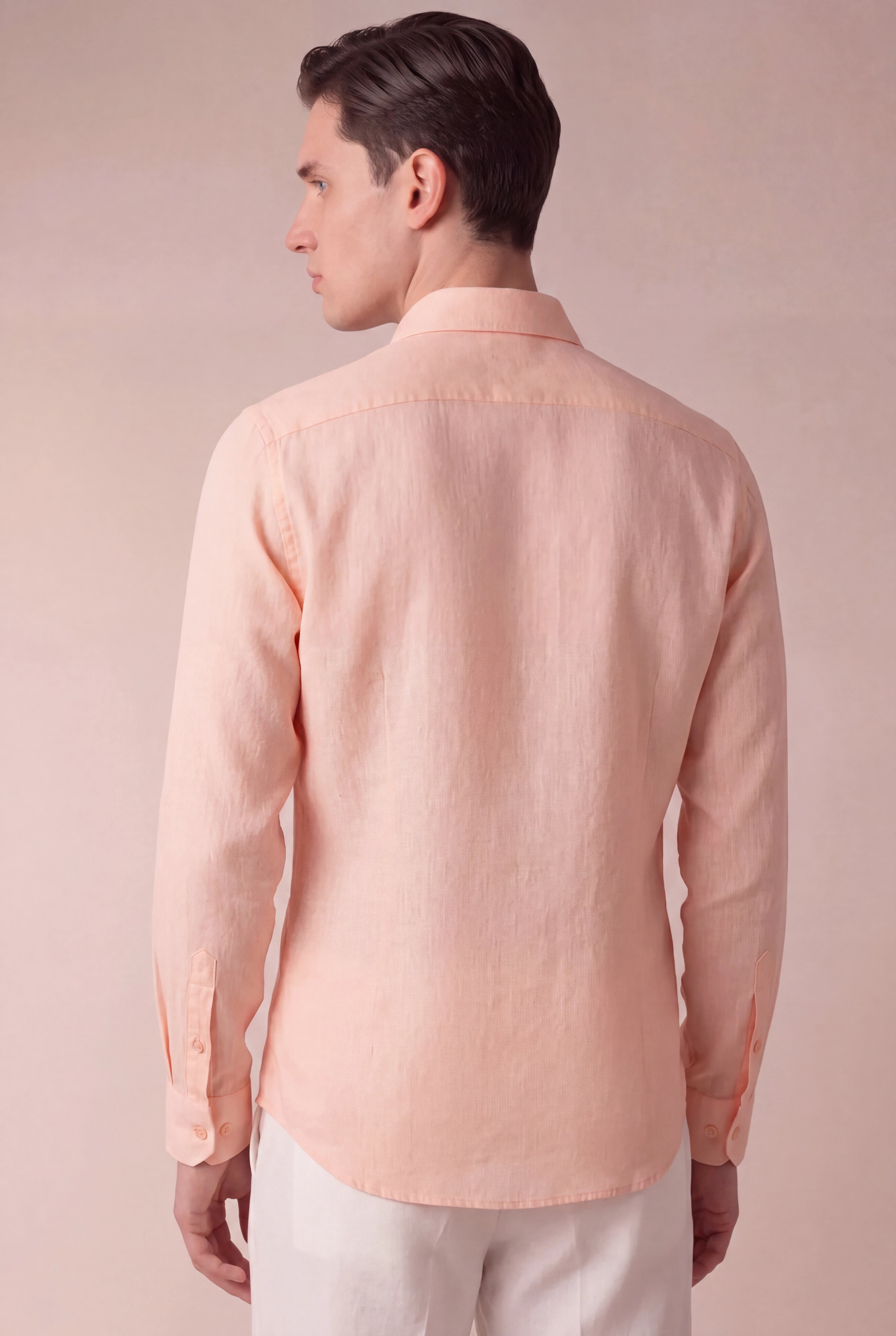 Capri Linen Shirt Salmon