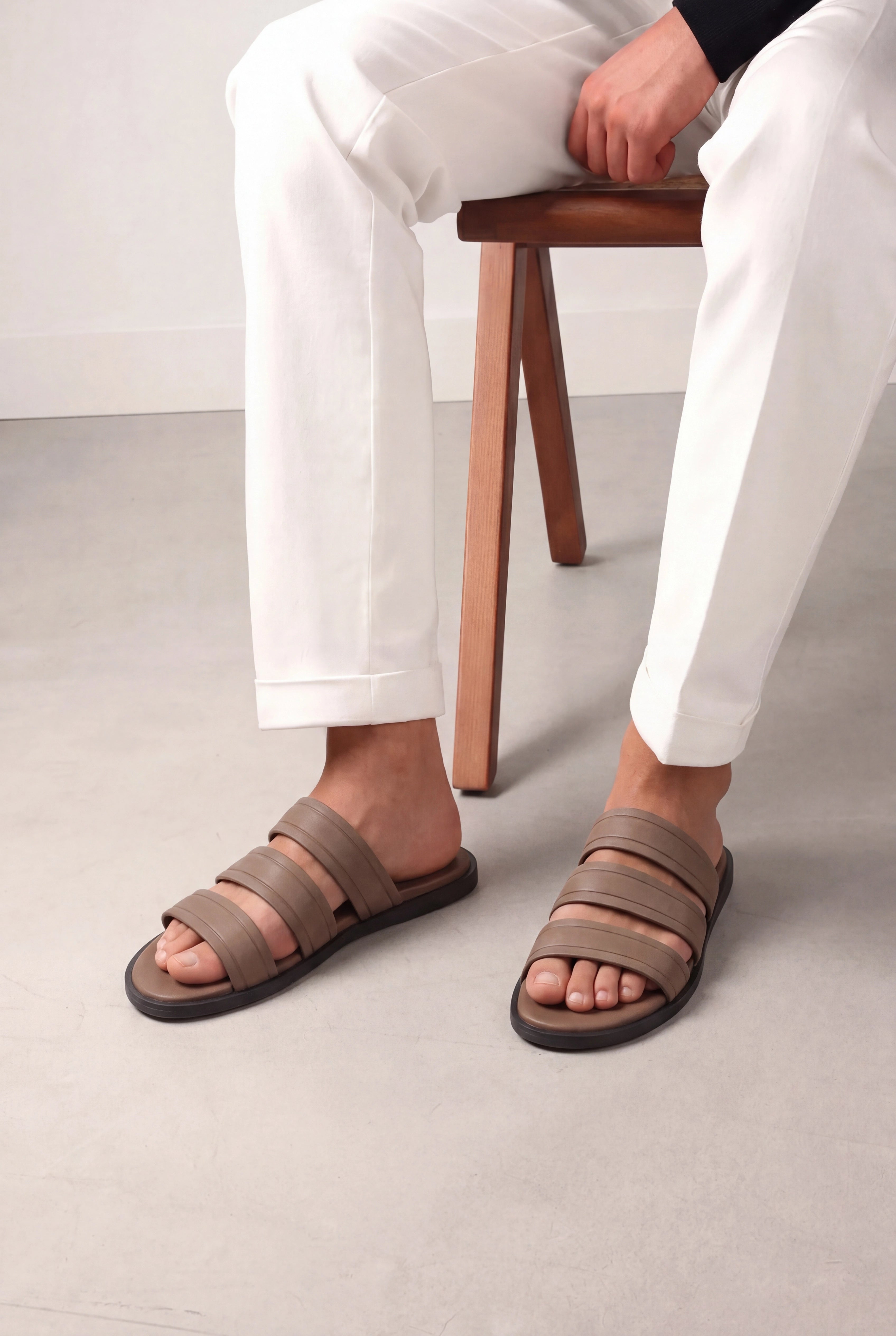 Warm Taupe Urban Sandal Calf Leather