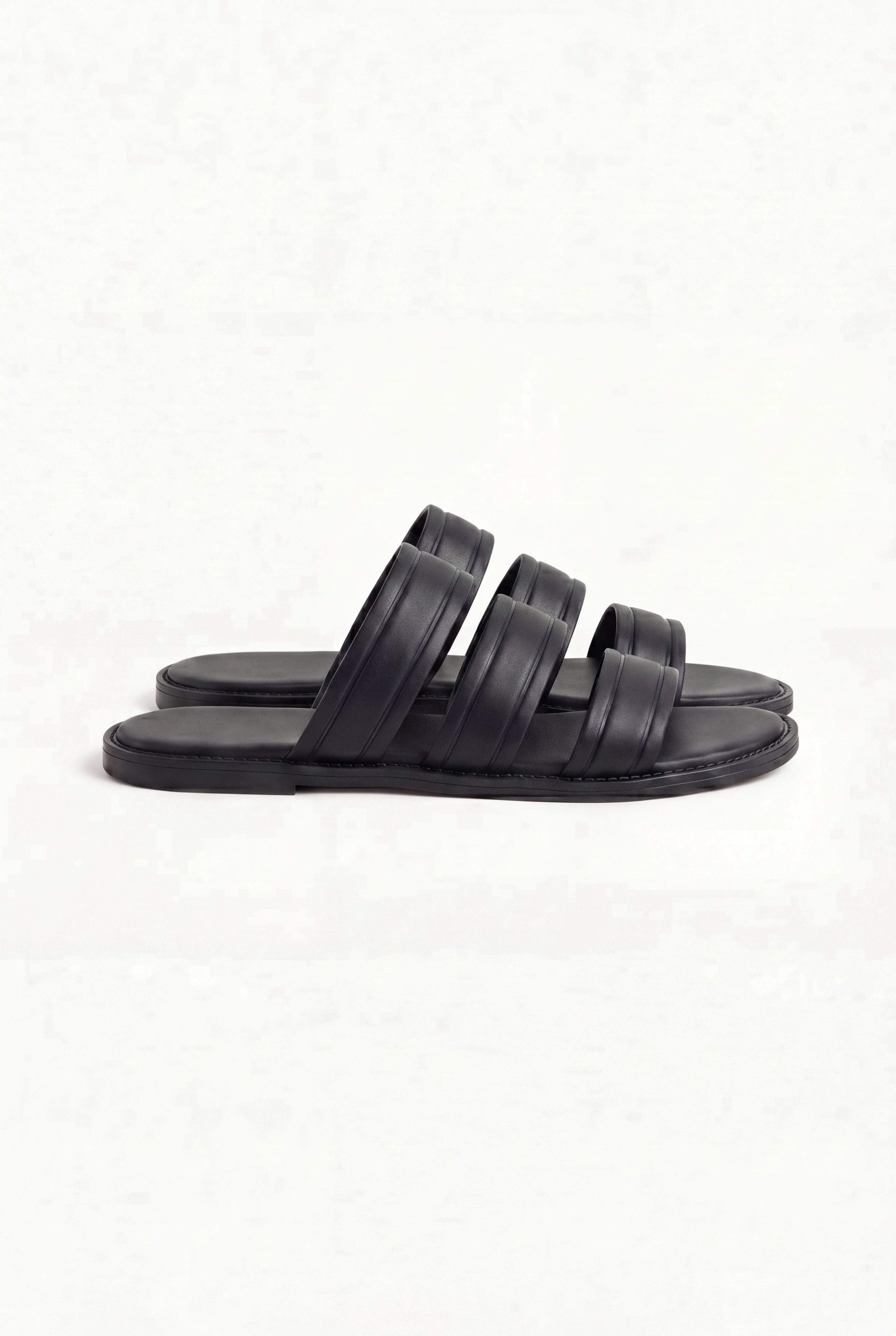 Black Urban Sandal Calf Leather