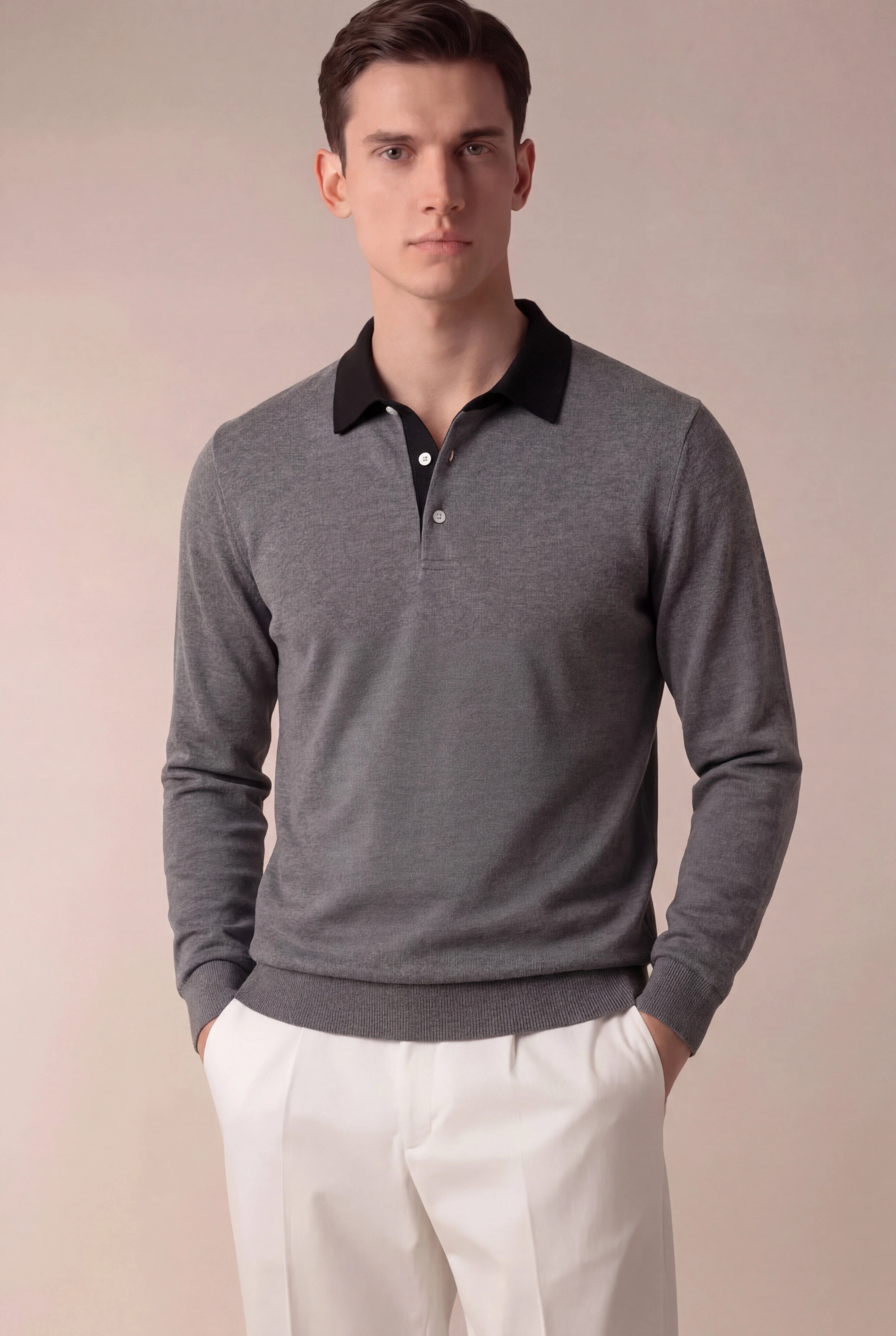 Polo Knit Grey