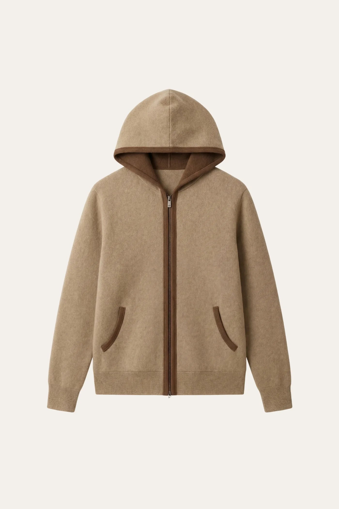 Santoni Extrafine Hoodie Cream