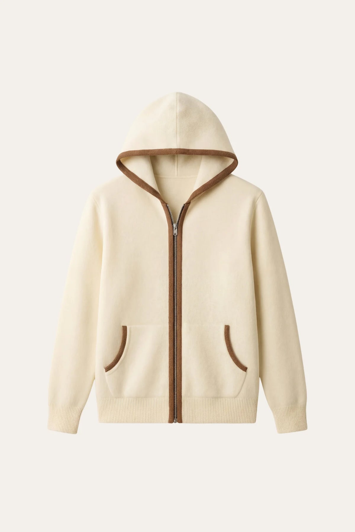 Santoni Extrafine Hoodie Cream