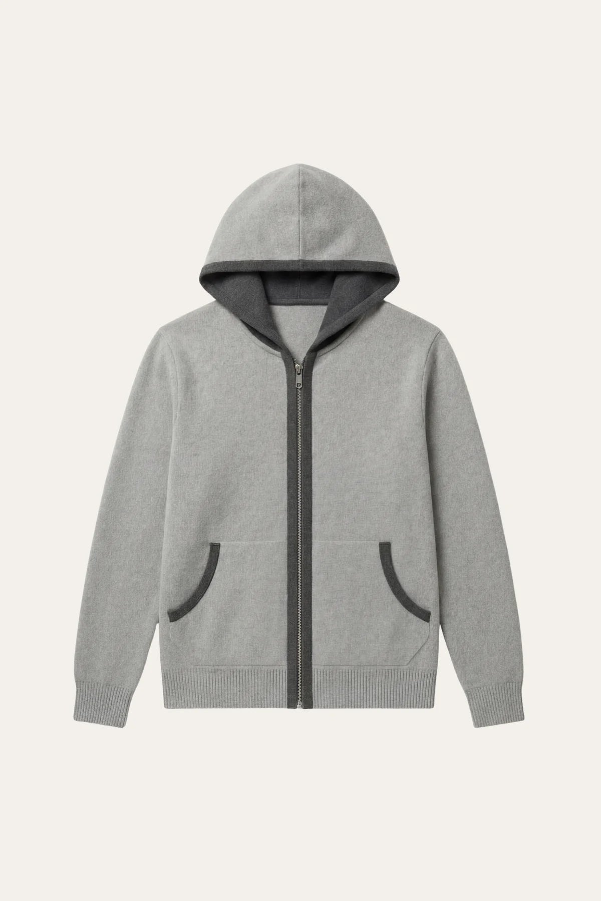 Santoni Extrafine Hoodie Grey